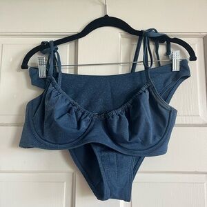 Abercrombie sparkle blue bikini